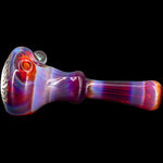 Black and White Reversal and Opal Marble Glass Spoon Pipe by Chris Lezak