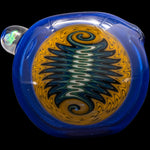 Ice Blue Reversal Spoon Glass Pipe by Chris Lezak