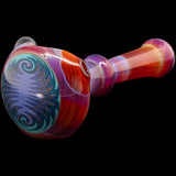 Reversal and Opal Marble Glass Spoon Pipe by Chris Lezak