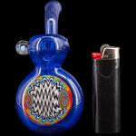 Wig Wag Rainbow Reversal Sherlock Glass Pipe by Chris Lezak