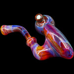 Wig Wag Blue Wave Reversal Sherlock Glass Pipe by Chris Lezak