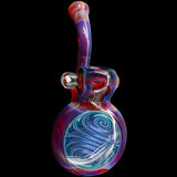 Wig Wag Blue Wave Reversal Sherlock Glass Pipe by Chris Lezak