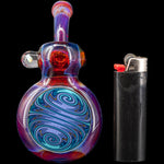 Wig Wag Blue Wave Reversal Sherlock Glass Pipe by Chris Lezak