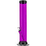 JM Enterprises 6-9-12-15" Acrylic Straight Tube Basic Bong - Multiple Colors