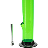 JM Enterprises 6-9-12-15" Acrylic Straight Tube Basic Bong - Multiple Colors