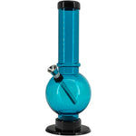 JM Enterprises 9-12" Acrylic Straight Tube Bubble Bottom Bong - Multiple Colors