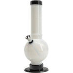 JM Enterprises 9-12" Acrylic Straight Tube Bubble Bottom Bong - Multiple Colors