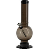 JM Enterprises 9-12" Acrylic Straight Tube Bubble Bottom Bong - Multiple Colors