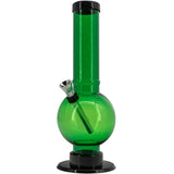 JM Enterprises 9-12" Acrylic Straight Tube Bubble Bottom Bong - Multiple Colors