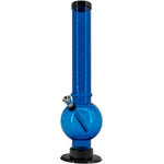 JM Enterprises 9-12" Acrylic Straight Tube Bubble Bottom Bong - Multiple Colors