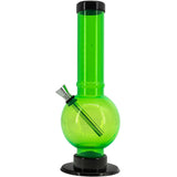 JM Enterprises 9-12" Acrylic Straight Tube Bubble Bottom Bong - Multiple Colors