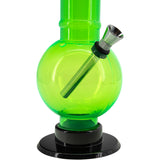 JM Enterprises 9-12" Acrylic Straight Tube Bubble Bottom Bong - Multiple Colors