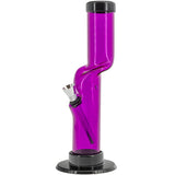 JM Enterprises 9-12" Acrylic Kink Neck Bong - Multiple Colors