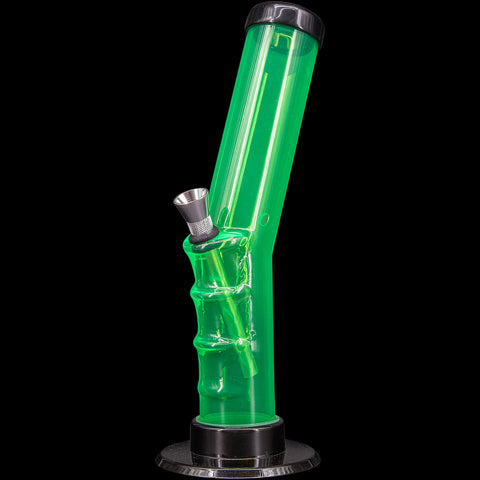 JM Enterprises 9-12" Acrylic Angled Straight Tube Bong - Multiple Colors