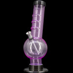 JM Enterprises 9-12" Acrylic Angled Neck Straight Tube Bubble Bong - Multiple Colors