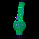 JM Enterprises 9-12" Acrylic Angled Neck Straight Tube Bubble Bong - Multiple Colors