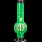 JM Enterprises 9-12" Acrylic Angled Neck Straight Tube Bubble Bong - Multiple Colors