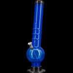 JM Enterprises 9-12" Acrylic Angled Neck Straight Tube Bubble Bong - Multiple Colors