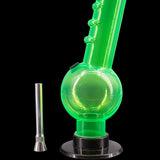 JM Enterprises 9-12" Acrylic Angled Neck Straight Tube Bubble Bong - Multiple Colors