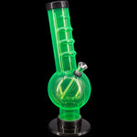 JM Enterprises 9-12" Acrylic Angled Neck Straight Tube Bubble Bong - Multiple Colors