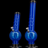 JM Enterprises 9-12" Acrylic Angled Neck Straight Tube Bubble Bong - Multiple Colors