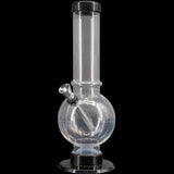 JM Enterprises 9-12" Acrylic Straight Tube Bubble Bottom Bong - Multiple Colors