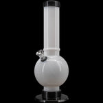 JM Enterprises 9-12" Acrylic Straight Tube Bubble Bottom Bong - Multiple Colors