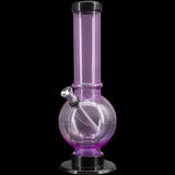 JM Enterprises 9-12" Acrylic Straight Tube Bubble Bottom Bong - Multiple Colors