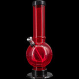 JM Enterprises 9-12" Acrylic Straight Tube Bubble Bottom Bong - Multiple Colors