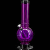 JM Enterprises 9-12" Acrylic Straight Tube Bubble Bottom Bong - Multiple Colors