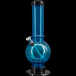 JM Enterprises 9-12" Acrylic Straight Tube Bubble Bottom Bong - Multiple Colors