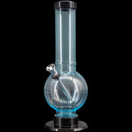 JM Enterprises 9-12" Acrylic Straight Tube Bubble Bottom Bong - Multiple Colors