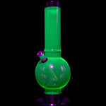 JM Enterprises 9-12" Acrylic Straight Tube Bubble Bottom Bong - Multiple Colors