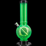 JM Enterprises 9-12" Acrylic Straight Tube Bubble Bottom Bong - Multiple Colors