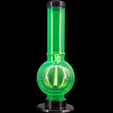 JM Enterprises 9-12" Acrylic Straight Tube Bubble Bottom Bong - Multiple Colors