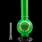 JM Enterprises 9-12" Acrylic Straight Tube Bubble Bottom Bong - Multiple Colors