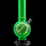 JM Enterprises 9-12" Acrylic Straight Tube Bubble Bottom Bong - Multiple Colors