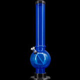 JM Enterprises 9-12" Acrylic Straight Tube Bubble Bottom Bong - Multiple Colors