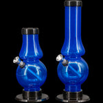 JM Enterprises 6-9" Acrylic Straight Tube Bubble Flare Bong - Multiple Colors