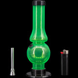 JM Enterprises 6-9" Acrylic Straight Tube Bubble Flare Bong - Multiple Colors