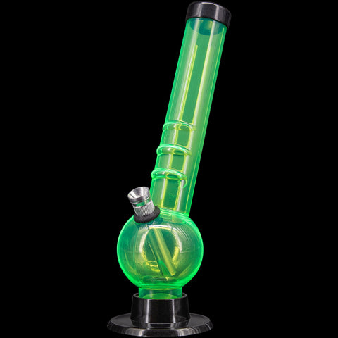 JM Enterprises 8" Acrylic Angled Neck Bubble Bong - Multiple Colors