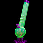 JM Enterprises 8" Acrylic Angled Neck Bubble Bong - Multiple Colors