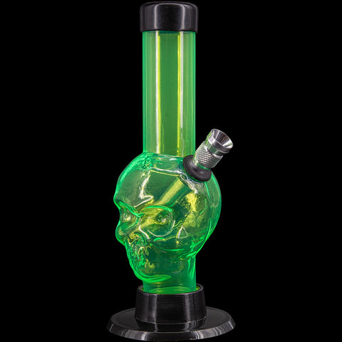 JM Enterprises Mini Alien Head Acrylic Bong - 6" Tall - Multiple Colors