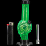 JM Enterprises Mini Skull Acrylic Bong - 6" Tall - Multiple Colors