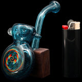 Blue Dreams Sherlock Rasta Color Reversal Bubbler by Chris Lezak