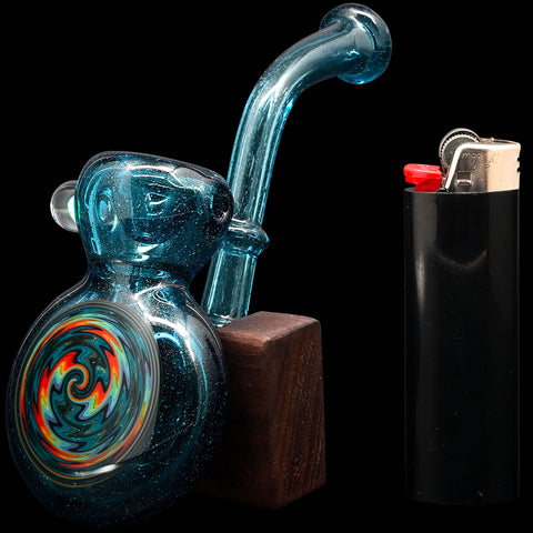 Blue Dreams Sherlock Rasta Color Reversal Bubbler by Chris Lezak
