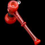 Crimson Fire Hammer Glass Bubbler by Chris Lezak