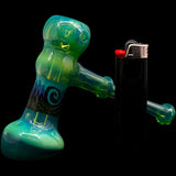 Kryptonite Glass Hammer Bubbler Pipe by Chris Lezak