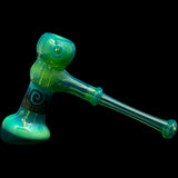 Kryptonite Glass Hammer Bubbler Pipe by Chris Lezak