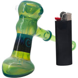 Kryptonite Glass Hammer Bubbler Pipe by Chris Lezak